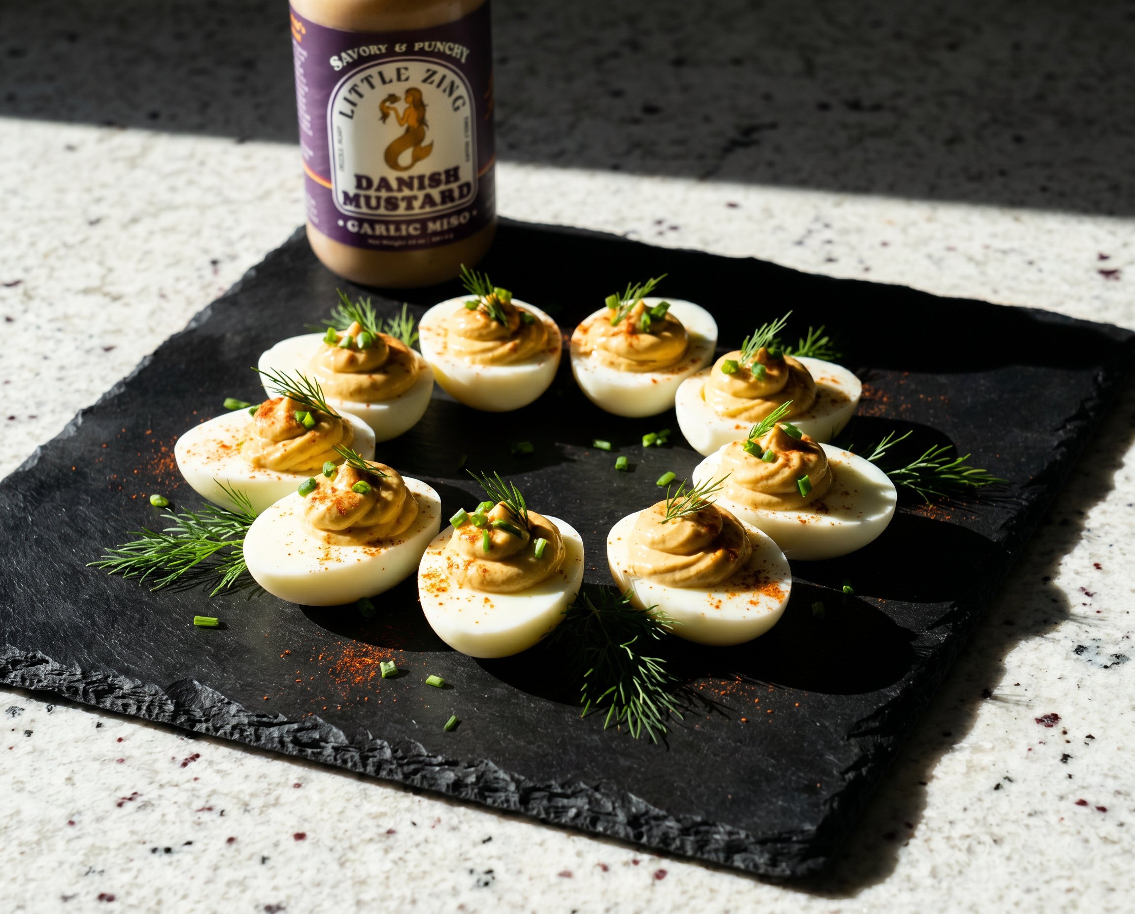 Garlic Miso Deviled Eggs